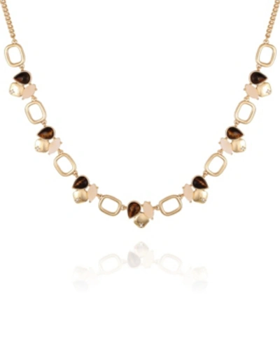 T Tahari Perfectly Natural Statement Necklace In Gold-tone