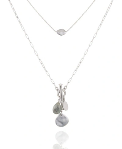 T Tahari Perfectly Natural Layered Necklace In Silver-tone