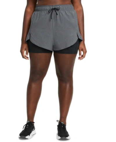 Nike Plus Size Flex Essentials 2-in-1 Training Shorts In Black