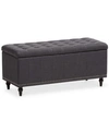 Furniture Kaylee Button-tufted Storage Ottoman Bench In Dark Grey