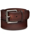 Levi's Men's Beveled-edge Leather Belt In Brown