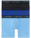 Nike 3-pack Dri-fit Ultra Stretch Micro Flex Boxer Briefs Set In Univeristy Blues