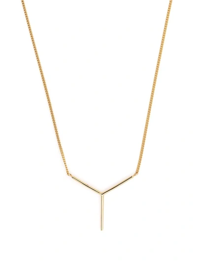 Y/project Y-shaped Necklace In Gold