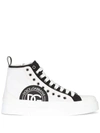 DOLCE & GABBANA TWO-TONE LACE-UP SNEAKERS