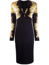 VERSACE BAROCCO-PRINT MID-LENGTH DRESS