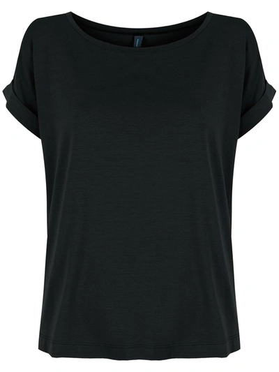 Lygia & Nanny Rolled-sleeve T-shirt In Schwarz