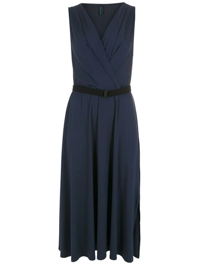 Lygia & Nanny Belted Wrap Midi Dress In Blau
