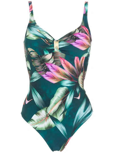 LYGIA & NANNY ROBERTA LEAF-PRINT SWIMSUIT