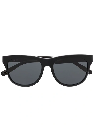 Gucci Square-frame Logo Sunglasses In Schwarz