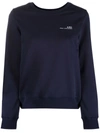 Apc A.p.c. Item Logo Embroidered Sweatshirt In Blau
