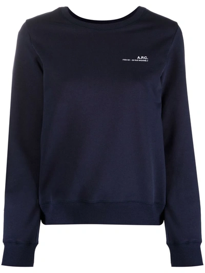 APC LOGO-PRINT COTTON SWEATSHIRT