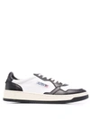 Autry Medalist Low Vintage X Mihara Yasuhiro White And Black Sneakers With Handcrafted Sole In Leather Man In White ,black
