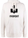 ISABEL MARANT MILEY FLOCKED-LOGO HOODIE