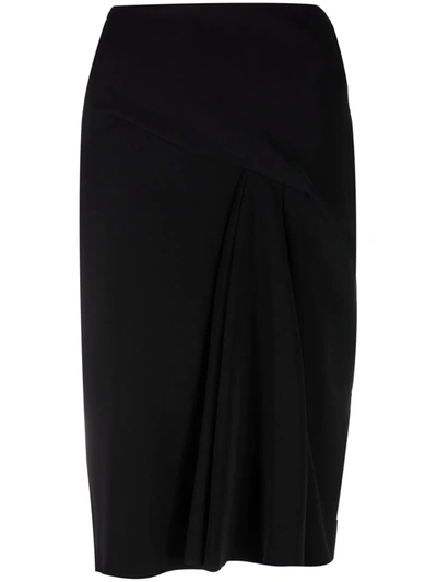 Versace Pinch-pleat A-line Skirt In Black