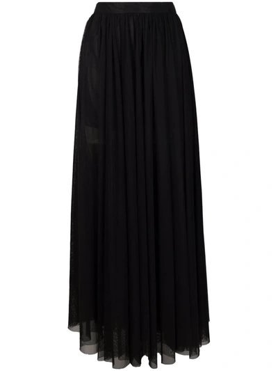 Atu Body Couture Pleated Maxi Skirt In Black