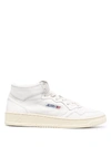 Autry White Medalist Mid Leather Sneakers In White