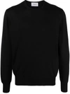 D4.0 Round Neck Knitted Jumper In Schwarz