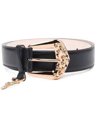 Versace Barocco 35mm Leather Belt In Black