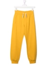 Fendi Embossed-logo Drawstring Track Pants In Yellow