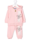 Moschino Baby Teddy Hoodie And Sweatpants Set In Pink