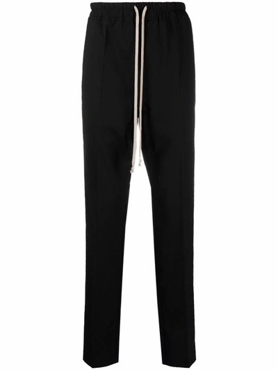 Rick Owens Elasticated Ankle Tailored Trousers In Black