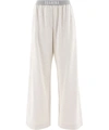 Brunello Cucinelli Wide-leg Track Pants In Grey