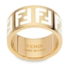 Fendi Monogram Pattern Ring In Or