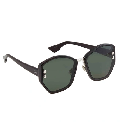 Dior Addict 2 Green Ltgreenaf Geometric Ladies Sunglasses Addict2 807o7 59 In Black,green