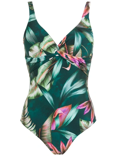 Lygia & Nanny Adriana Leaf-print Swimsuit In Green
