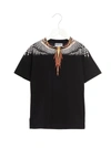 Marcelo Burlon County Of Milan Kids Black And Orange Grizzly Wings T-shirt In Multicolor