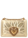 Dolce & Gabbana Sacred Heart Shoulder Bag In Gold