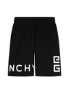 GIVENCHY BOXING FIT EMBROIDERED SHORTS,BM50WC3Y6U 001 BLACK