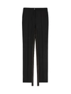 GIVENCHY CIGARET TROUSERS WITH SATIN INSEAM,BW50QQ13QB 001 BLACK