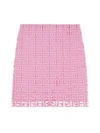 GIVENCHY 4G GUIPURELACE SKIRT,BW40HP20AQ 650 PINK