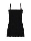 GIVENCHY GUIPURE STRAPS DRESS WITH UNDERDRESS,BW215X20AQ 001 BLACK