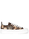 DOLCE & GABBANA PORTOFINO ANIMALIER SNEAKERS,CK1886AO743HAALM