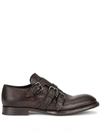 DOLCE & GABBANA DISTRESSED-EFFECT MONK STRAP SHOES