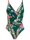 Lygia & Nanny Maisa Open-back Swimsuit In Grün