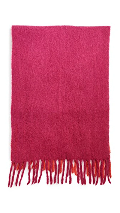 Isabel Marant Firna Ombré Alpaca Blend Scarf In Red