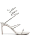 René Caovilla Sandals In Silver