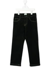 Fendi Logo-print Straight-leg Jeans In Blue