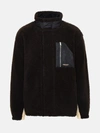 Ambush Hooded Jacket In Black And Beige In Brown