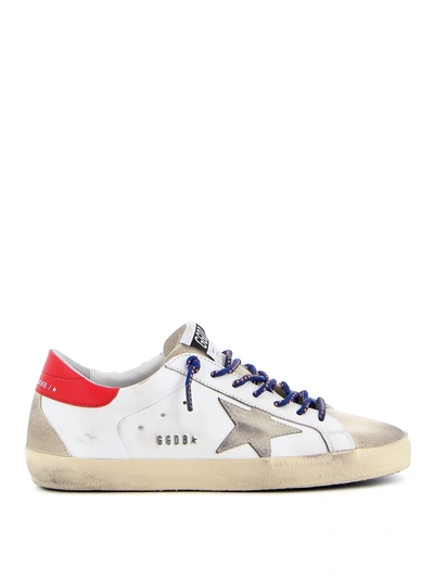 Golden Goose Superstar Distressed Leather And Suede Trainers In White