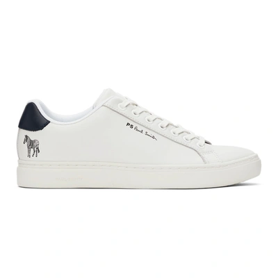 Ps By Paul Smith White Leather Zebra Rex Sneakers