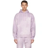 Martine Rose Logo-print Tie-dye Cotton Hooded Sweatshirt In Mauve
