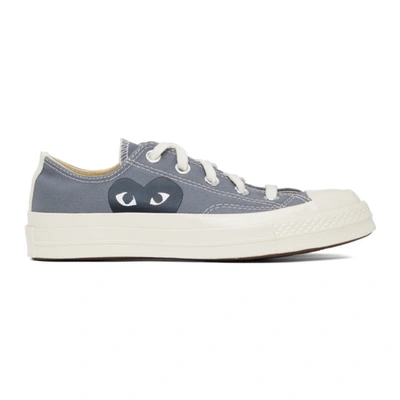 Comme Des Garçons Play Comme Des Gar Ons Play X Converse Big Heart Chuck Taylor 20 Low Grey Uk 11 - Atterley In <p>come Des Garcons Play X Converse Hearth Graphic Print Low Sneakers