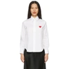 COMME DES GARÇONS PLAY WHITE HEART PATCH SHIRT