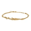 DSQUARED2 GOLD DOUBLE CROSS BRACELET