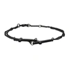 DSQUARED2 BLACK DOUBLE CROSS BRACELET