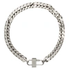 GIVENCHY SILVER SMALL G CHAIN LOCK NECKLACE